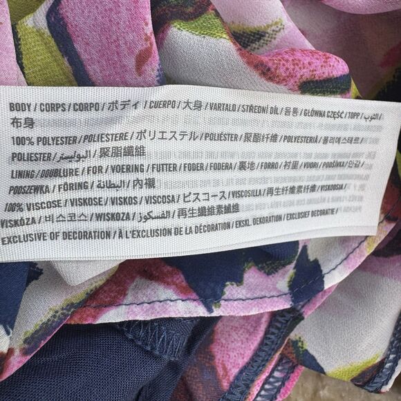 Abercrombie & Fitch Dress  Size M Tiered Chiffon Babydoll Floral Y2K Boho Hippie - Picture 10 of 15